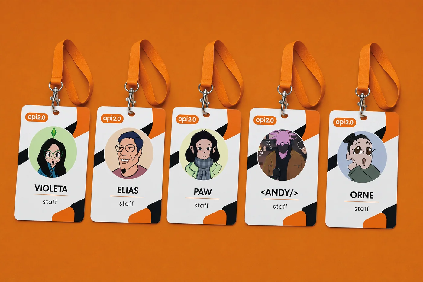 Tarjetas de identificación — branding en Illustrator